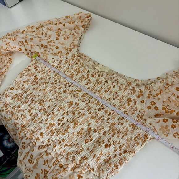 Altard state boho floral smocked puff sleeve mini dress - Picture 7 of 13